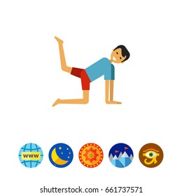 Man lifting leg