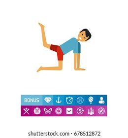 Man lifting leg