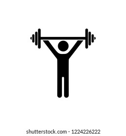 man lifting weight icon