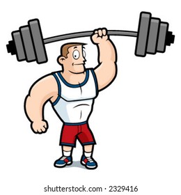 Man lifting weights