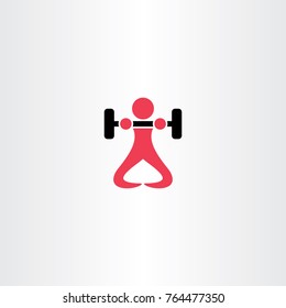 man lifting weights bodybuilder logo vector 