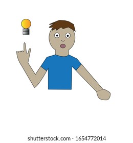 man with a light bulb