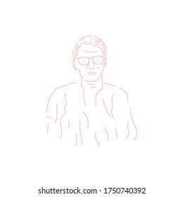 man line art design vector, modern art design