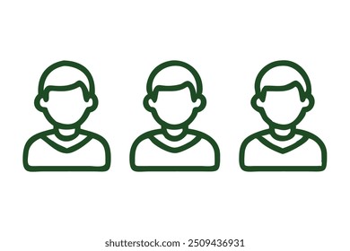 Man line art icon set with editable vector collections