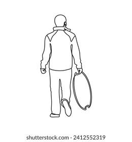 A man line art illustration