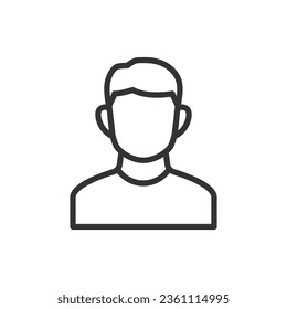 Man - line icon with editable stroke. Vector illustration. 