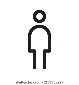 Man line icon. Male symbol. Vector graphics