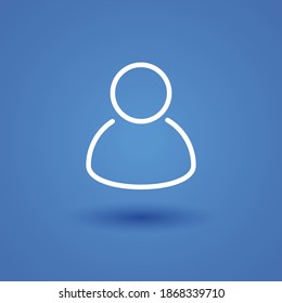 man line icon, outline vector illustration.