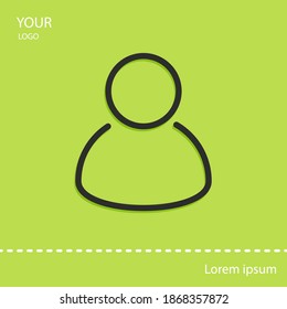 man line icon, outline vector illustration.