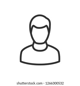 man. linear icon. Line with editable stroke