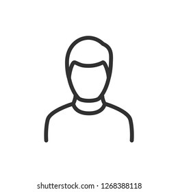 man. linear icon. Line with editable stroke