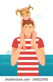 Man with little girl