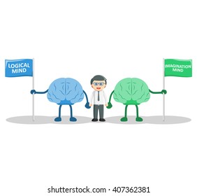 Man with logical and Imagination mind