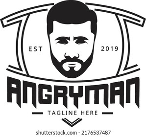 Man logo for any business.Can be use for brand or company logo.