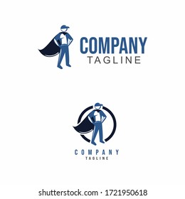 Ein Logo-Design mit Wandverkleidung. Vektorgrafik