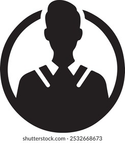 Man Logo design silhouette vector art illustration on a white background
