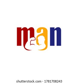 MAN  logo design vector template