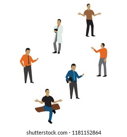 man logo icon design template vector set
