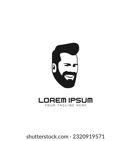 man logo icon silhouette vector isolated on white background.