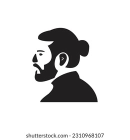 icono del vector de silueta del logotipo de man