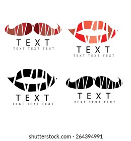 Man logo vector mouth mirror