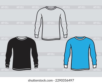 Man Long Sleeve Vector T-Shirt Design, Long Sleeve Silhouette svg