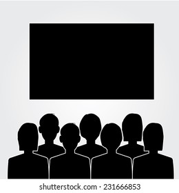 man look at the cinema  or movies icon vector,theater icon vector  