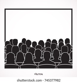 man look at the cinema or movies icon vector, icon vector, cinema hall icon on white background