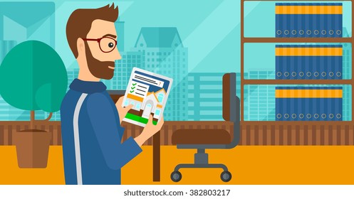 Man looking for house.