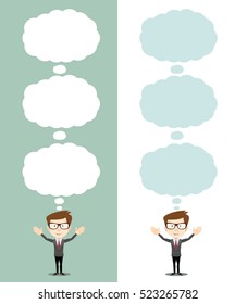 Man is looking for inspiration,-man thinks. Space for text