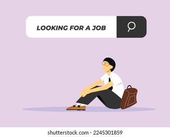 A man looking for a job