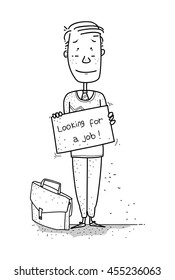 the man looking for a job