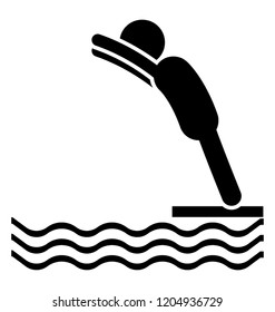 Man looking in the water depicting forward diving 