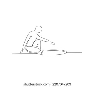 A man is looking at a well line art drawing illustration, Stock photo, black and white , print file, EPS 10 