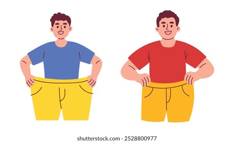 Man with Loose Pants After Weight Loss