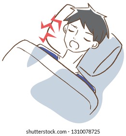 A man with a loud snoring
