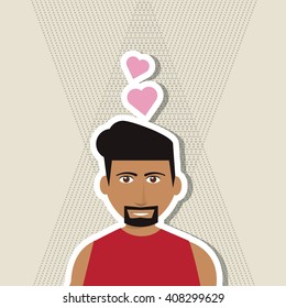 man in love design , vector illustration
