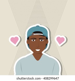 man in love design , vector illustration