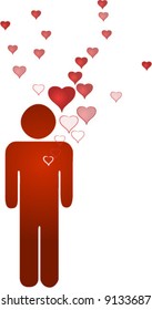 Man lover and emerging hearts