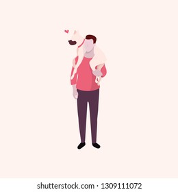 man loves his dog. best friend forever.you are my best friend. love of human and dog. grow up together.Cartoon vector illustration.