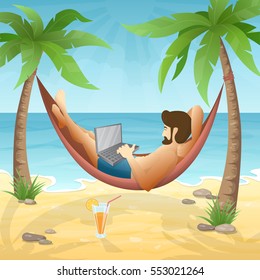 Man In Hammock Stock Illustrations, Images & Vectors | Shutterstock