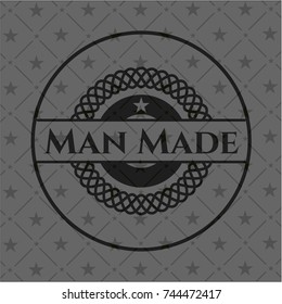 Man Made dark emblem. Retro
