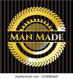 Man Made gold emblem