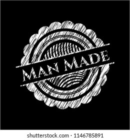 Man Made on blackboard