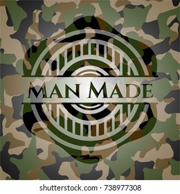 Man Made on camouflage texture