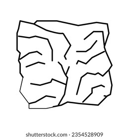 man made stone rock line icon vector. man made stone rock sign. isolated contour symbol black illustration
