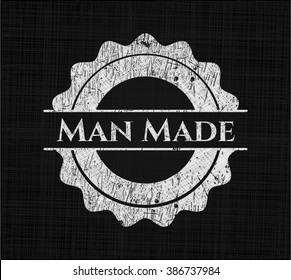 Man Made written with chalkboard texture
