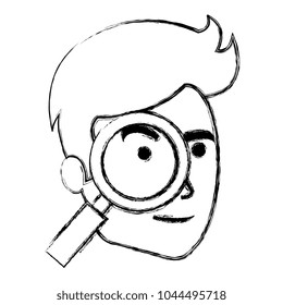 man with magnifying glass