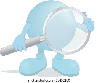 Man with a magnifying glass