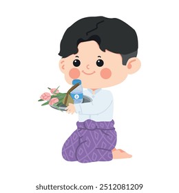 Man Make merit by offering food